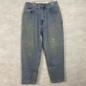 VTG Tommy Hilfiger Freedom Jeans Mens 31x30 Flag 90s Baggy Skater Stained